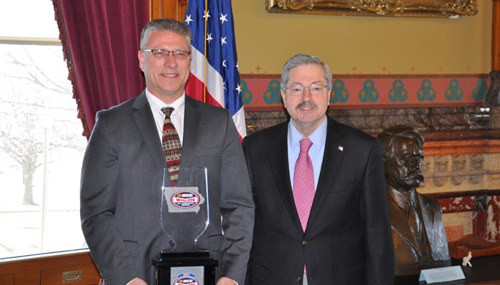 Iowa Governor Salutes